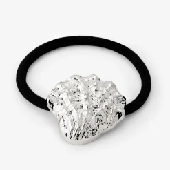 Shell Hair Tie Black - Gold