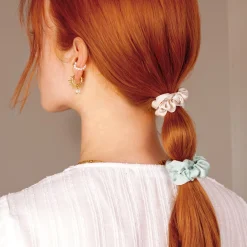 Shimmering Scrunchie Bundle Small - Green / Beige