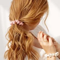 Shimmering Scrunchie Bundle Small - Green / Beige