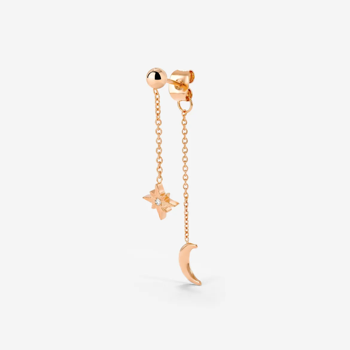 Shiny Ines Stud Earring Roségold