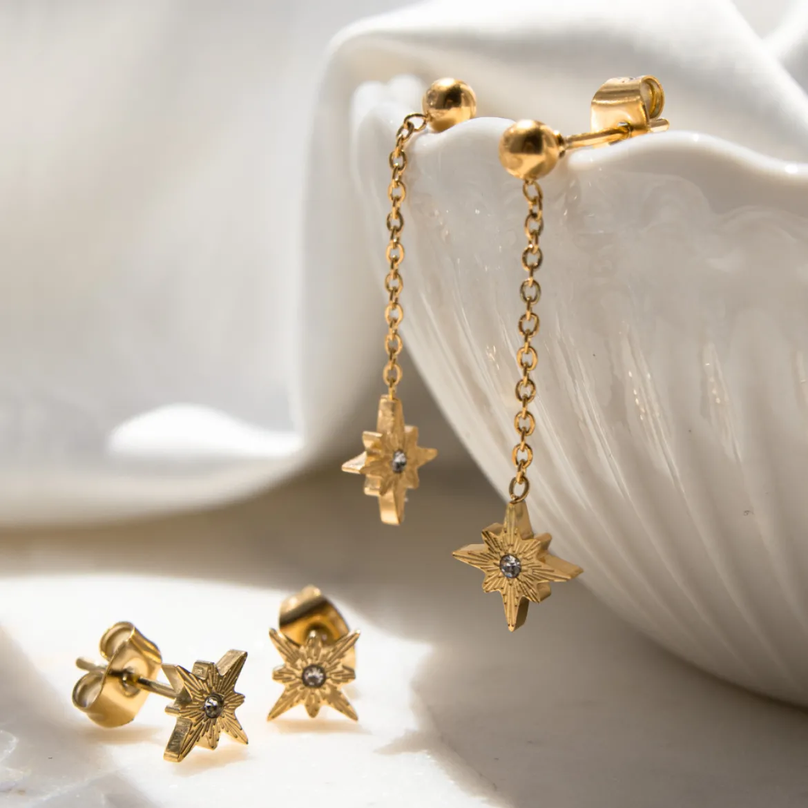 Shiny Ines Stud Earring Roségold