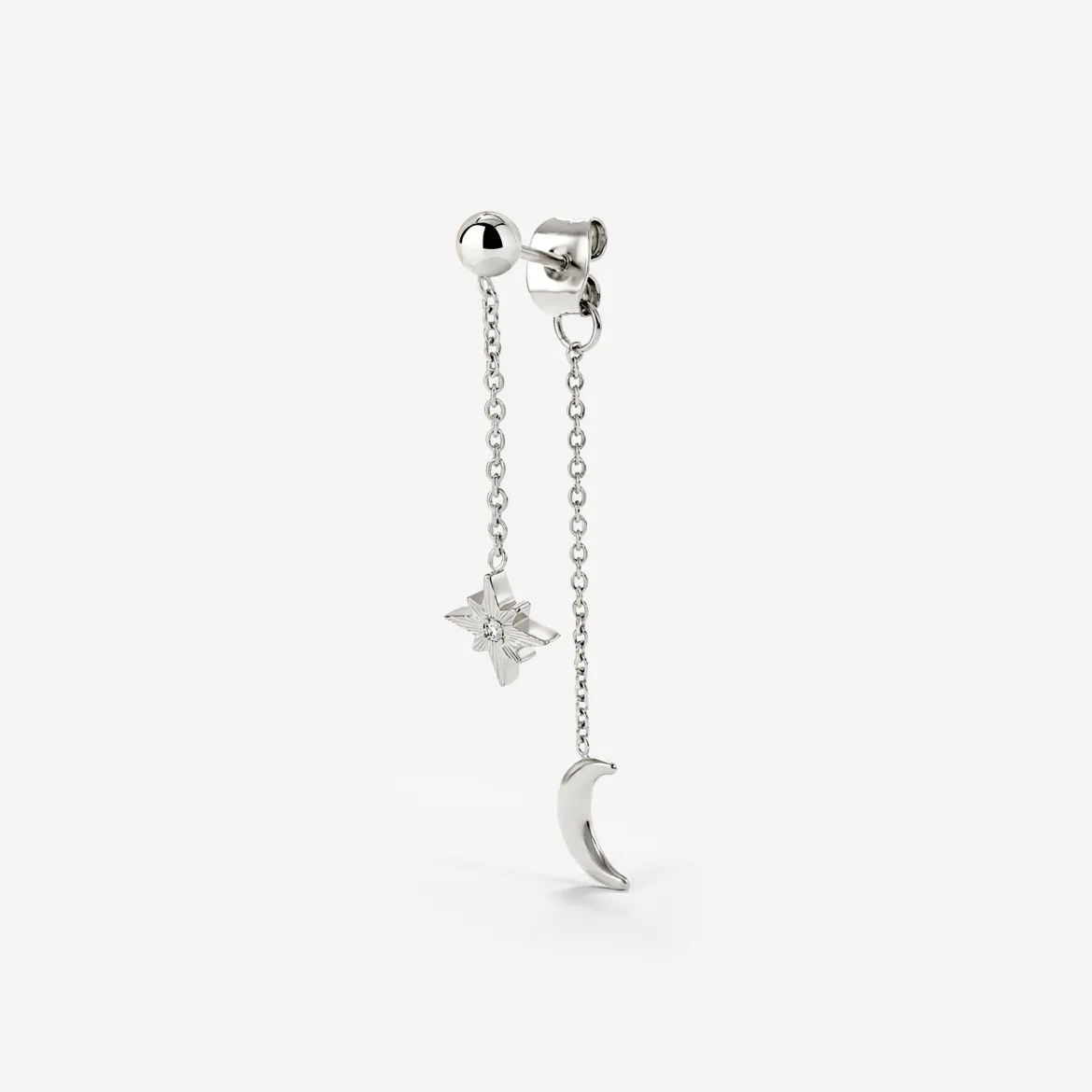 Shiny Ines Stud Earring Silber