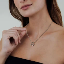 Shorty Rope Chain Necklace Set Silber