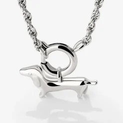 Shorty Rope Chain Necklace Set Silber