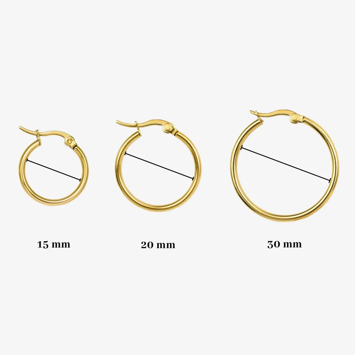 Sierra Hoops Medium - Gold