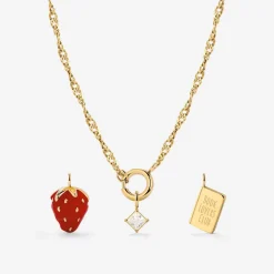 Singapore Chain Charm Necklace Set