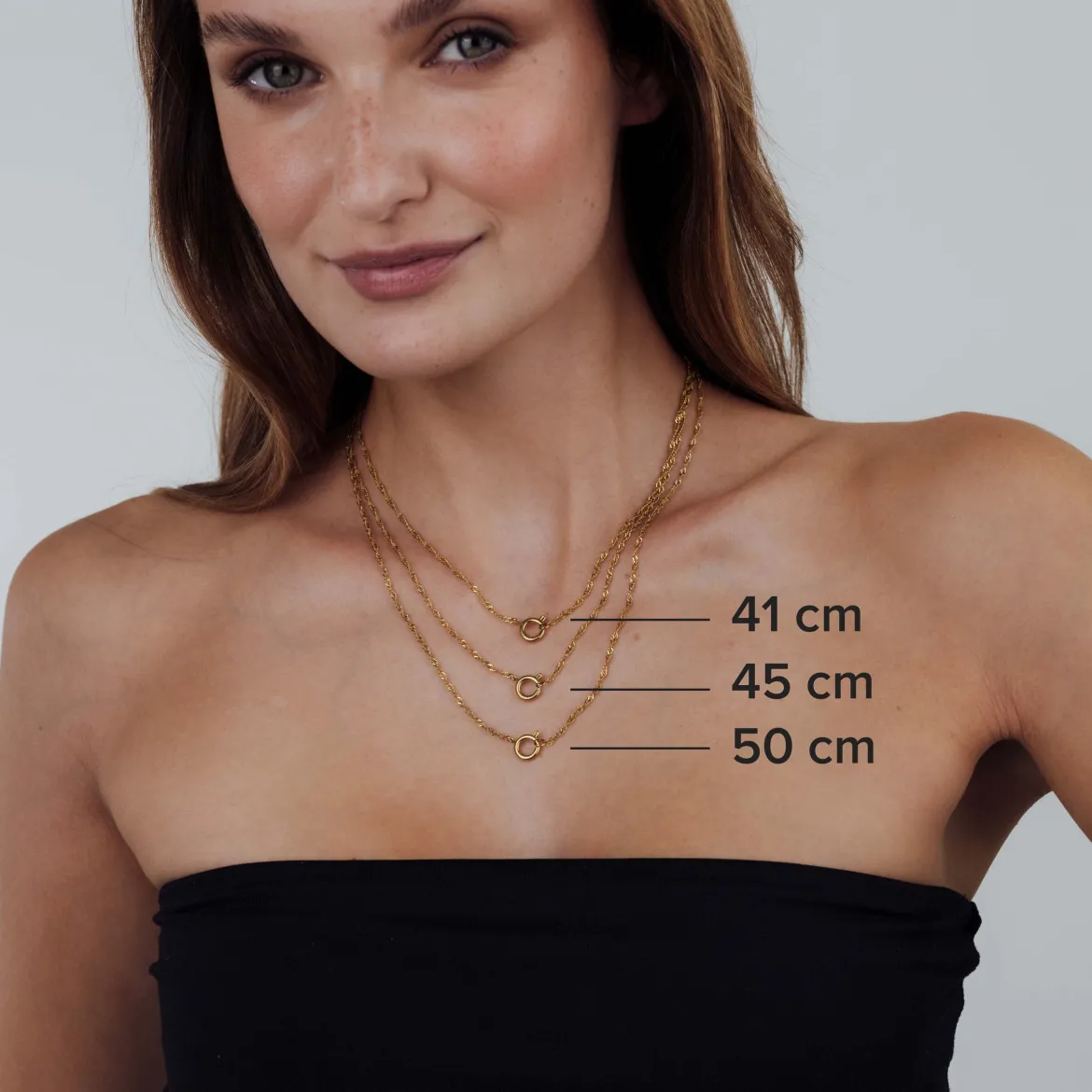 Singapore Chain Charm Necklace Set