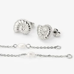 Siren's Spell Pearl Drop Earrings Silber