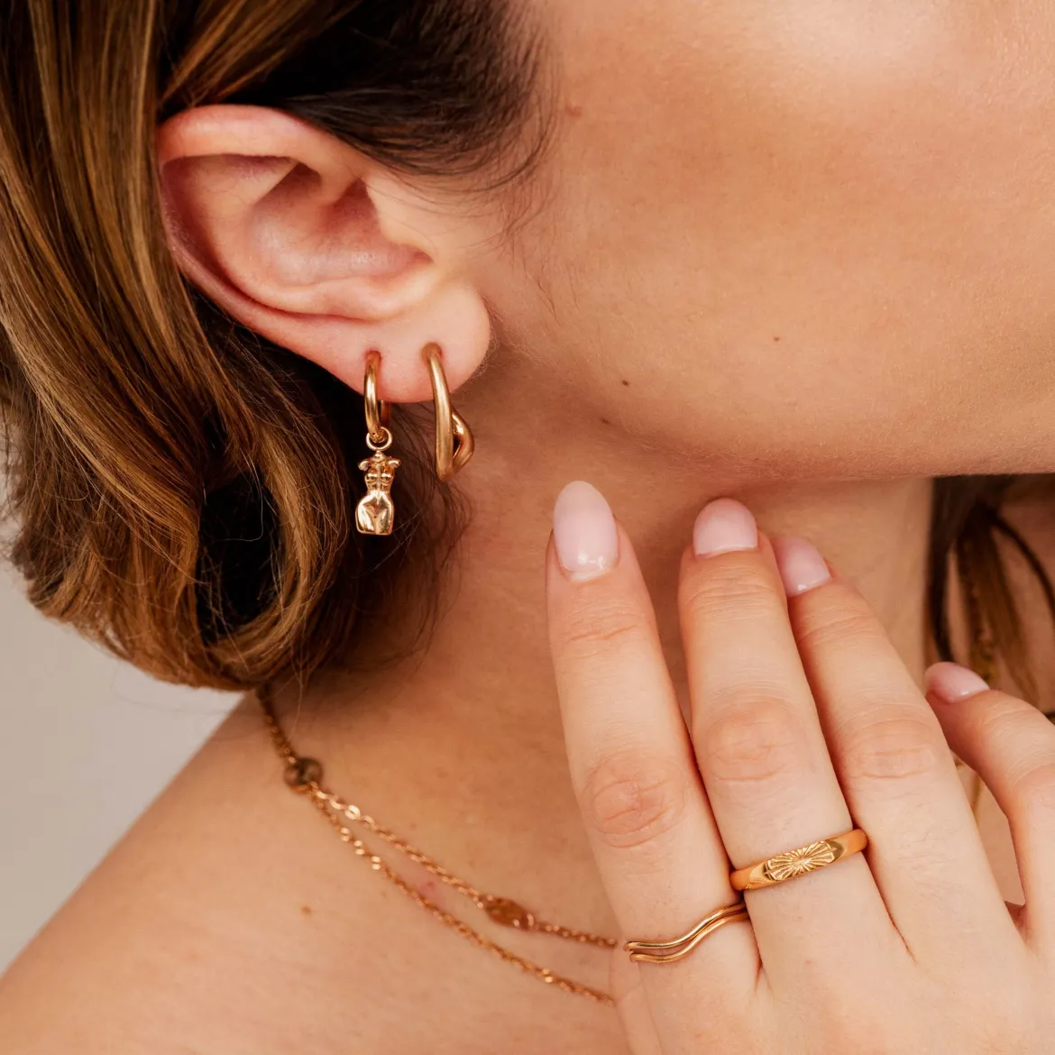 Sisterhood Bond Hoops Roségold
