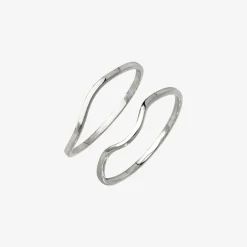 Skinny Dip Ring Duo Silber