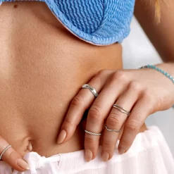 Skinny Dip Ring Duo Silber