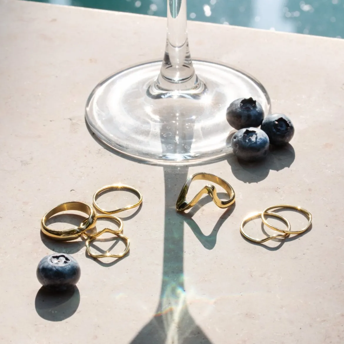 Skinny Dip Ring Duo Silber