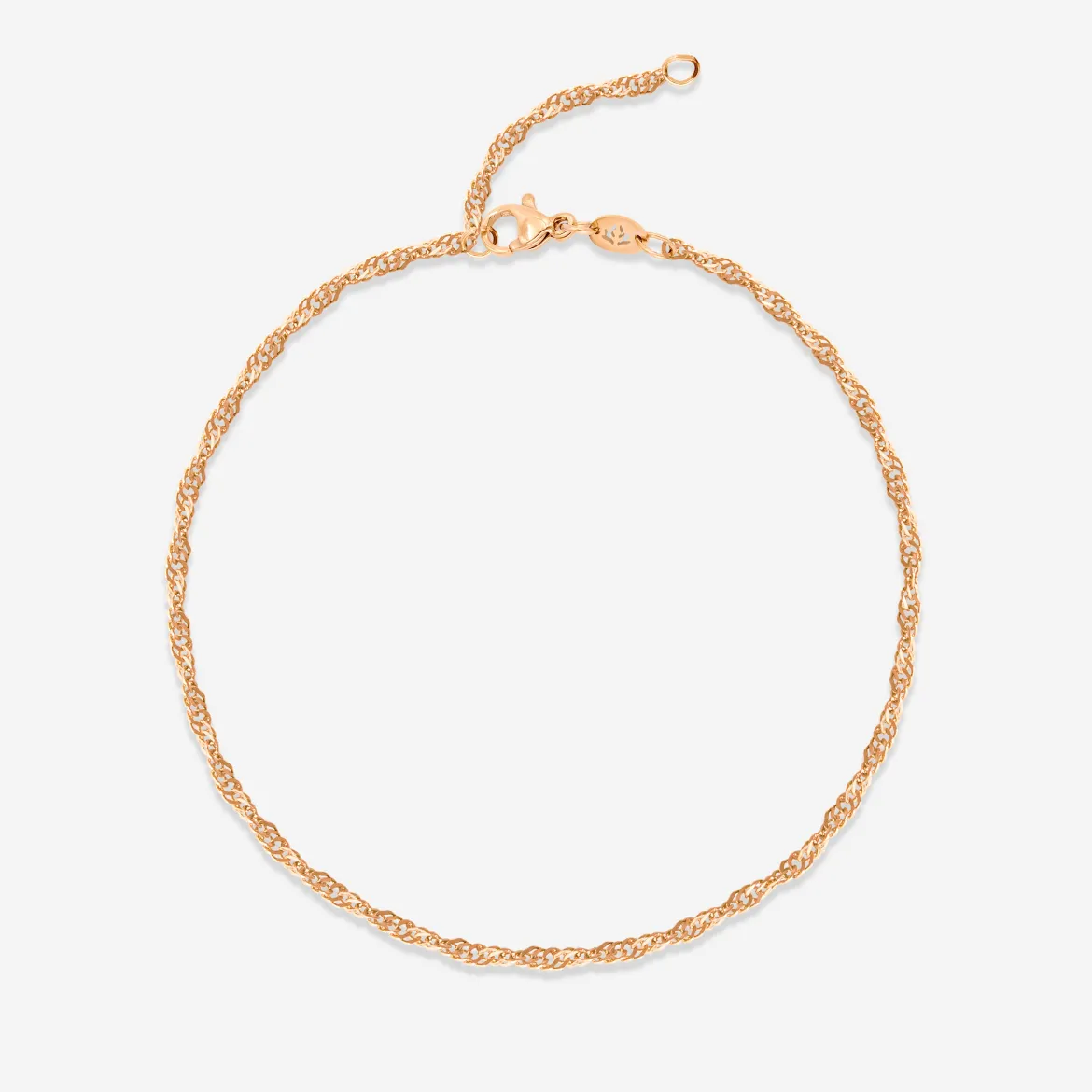 Slim Singapore Anklet Roségold