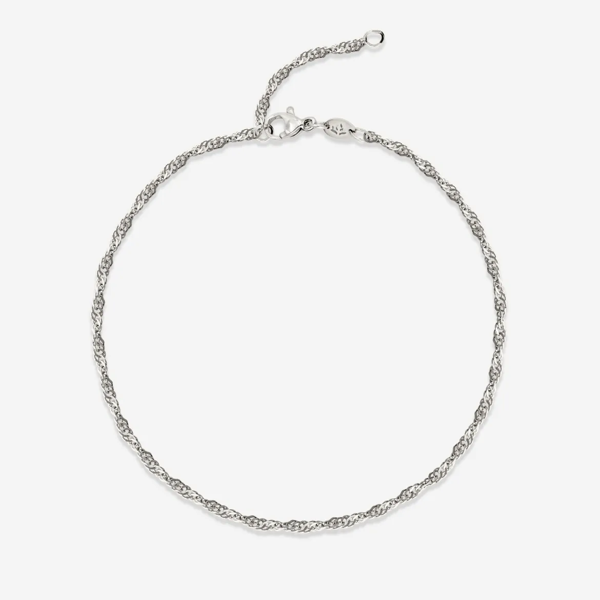 Slim Singapore Anklet Silber