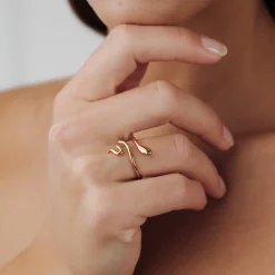 Slim Snake Ring Roségold