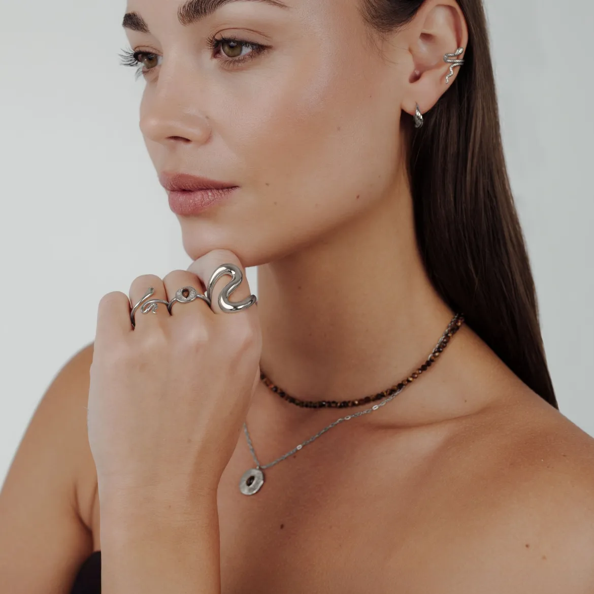 Slim Snake Ring Silber