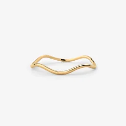 Slim Wave Ring Gold