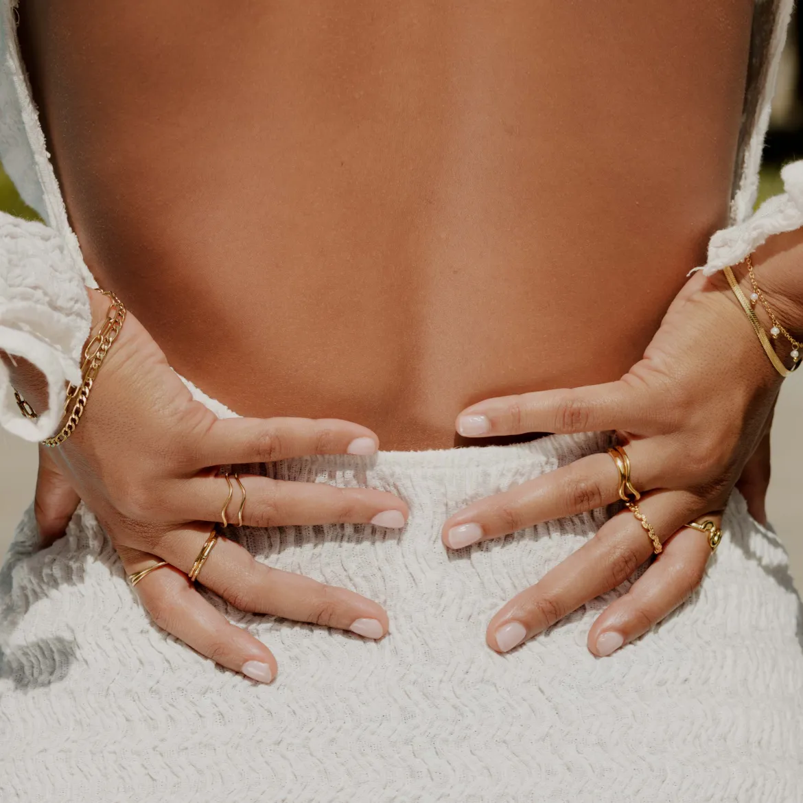 Slim Wave Ring Gold