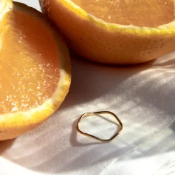 Slim Wave Ring Roségold