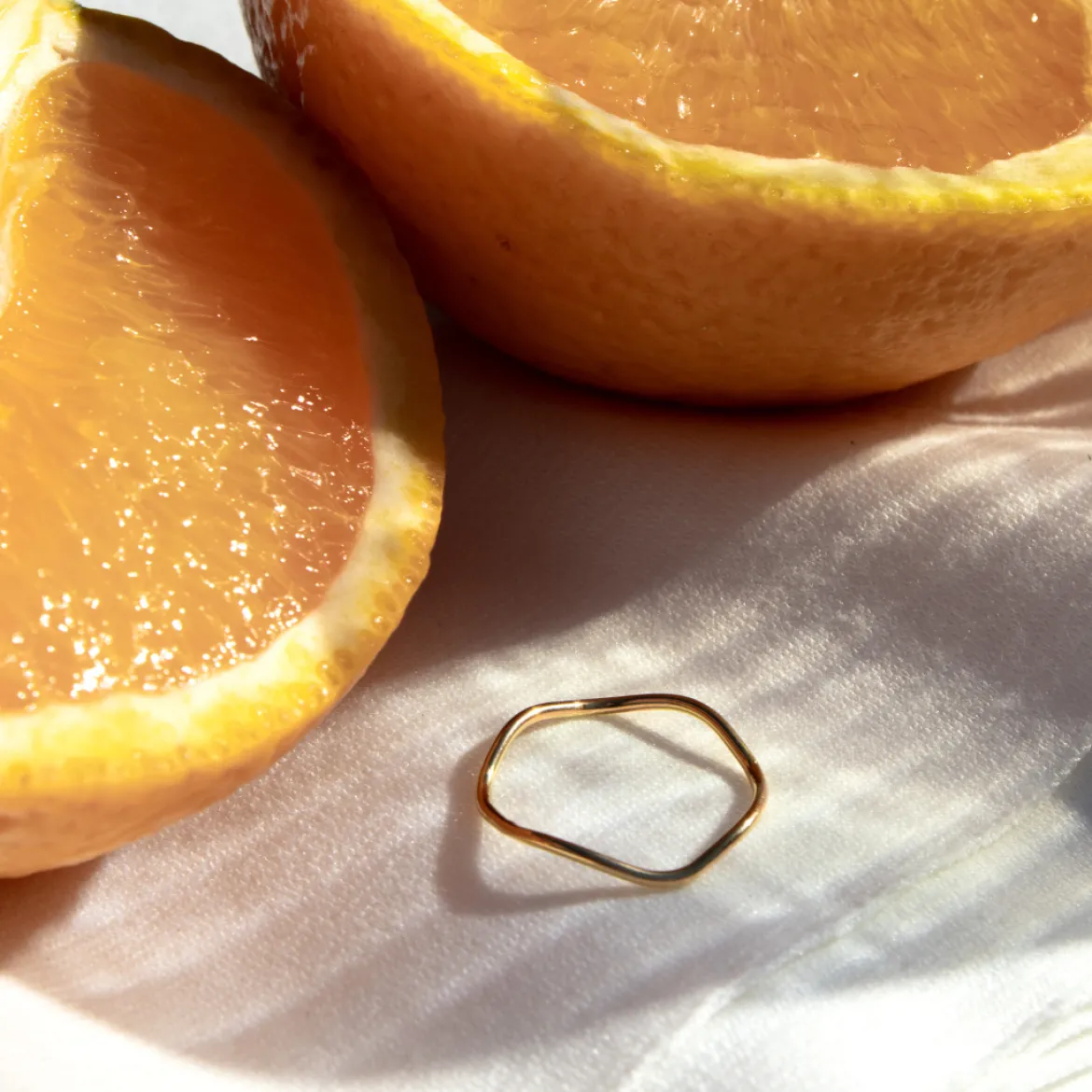 Slim Wave Ring Roségold