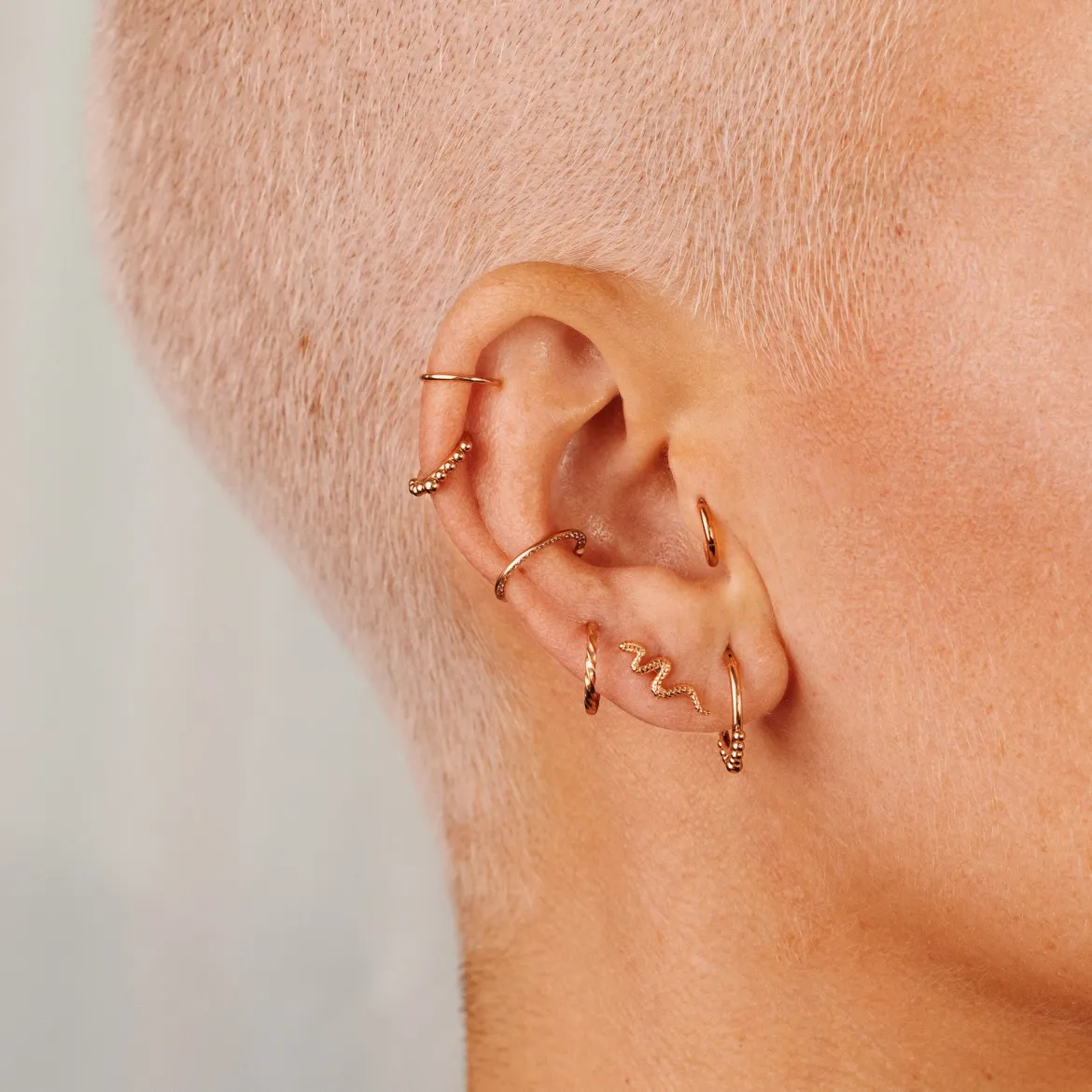 Snake Piercing Roségold