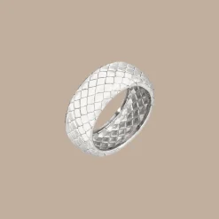 Snake Skin Ring Silber