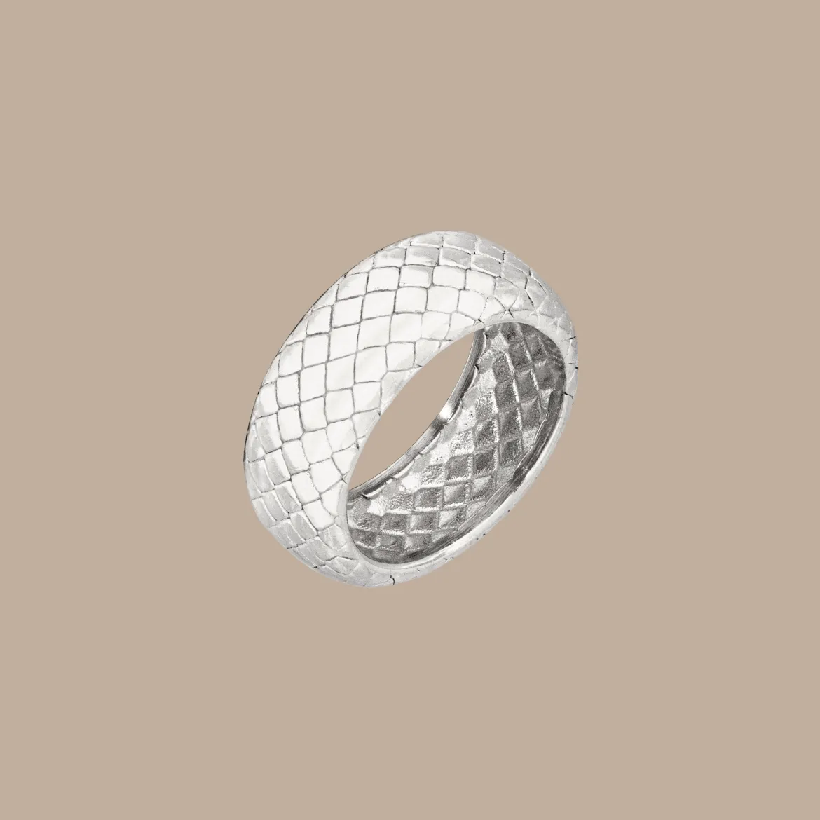 Snake Skin Ring Silber