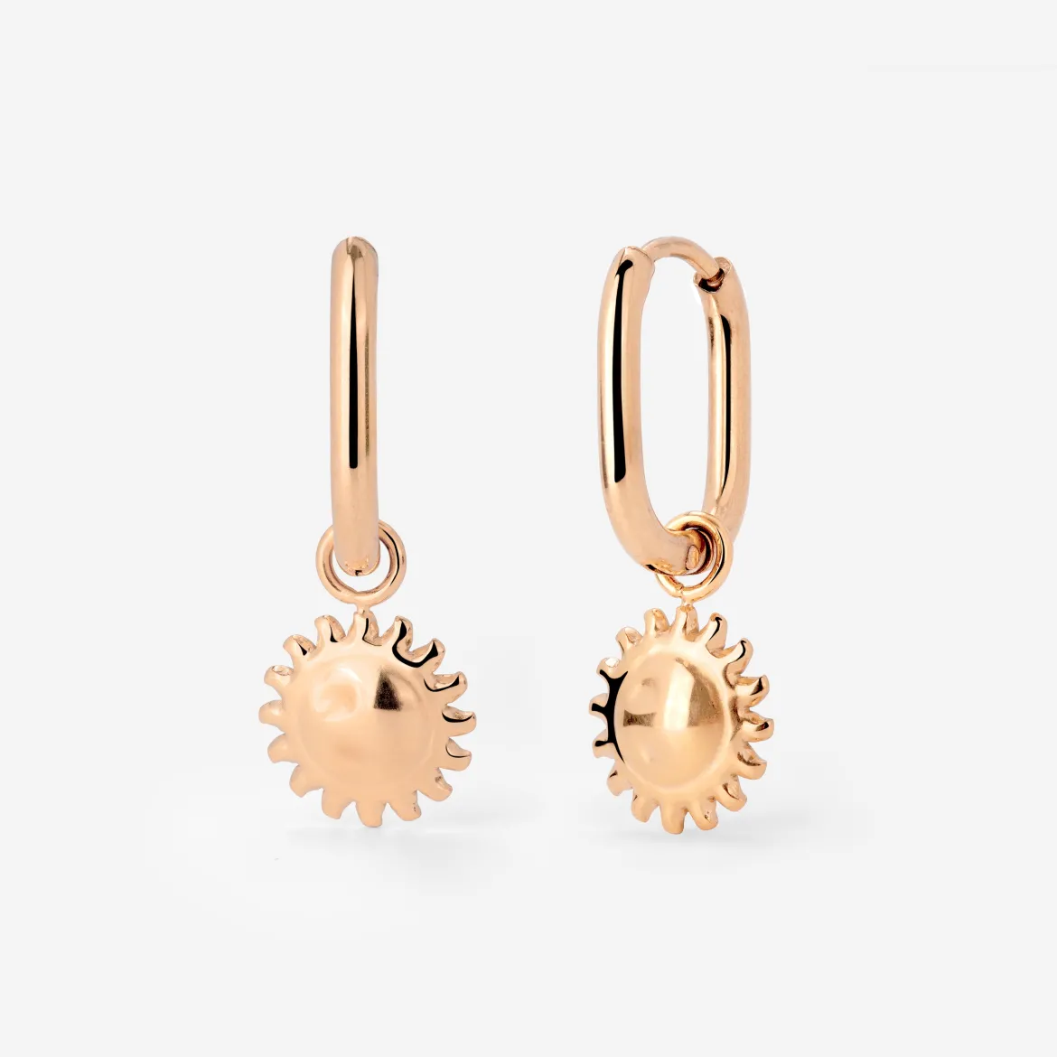 Solaris Oval Hoop Set Baby Roségold
