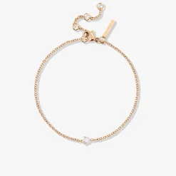 Solitaire Stone Bracelet Roségold