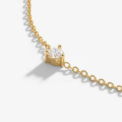 Solitaire Stone Bracelet Gold