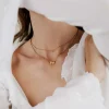 Solitaire Stone Choker Roségold