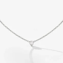 Solitaire Stone Choker Silber