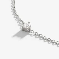 Solitaire Stone Choker Silber