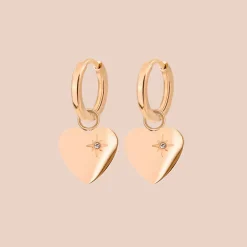 Sparkle Heart Hoop Set Baby Roségold