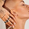 Sparkle Piercing Stud Silber
