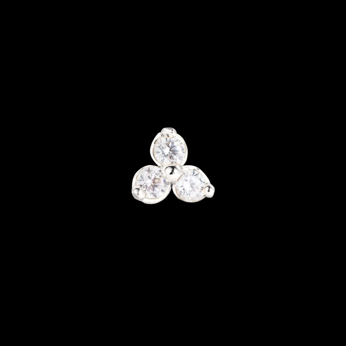 Sparkle Piercing Stud Silber