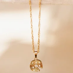 Sparkling Donut Necklace Silber