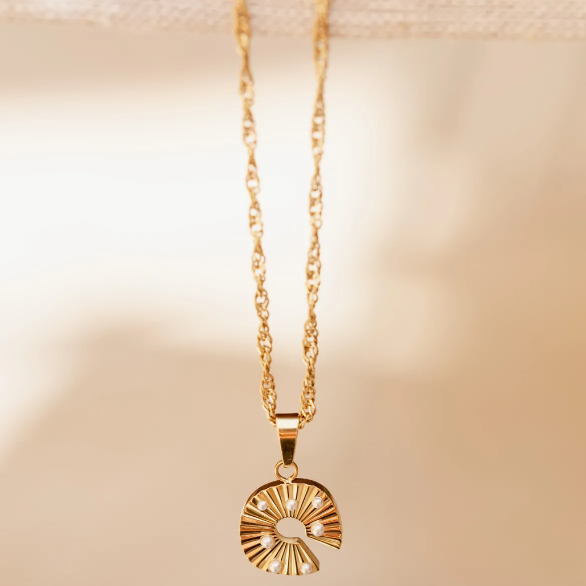 Sparkling Donut Necklace Silber