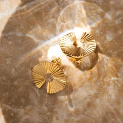 Sparkling Donut Studs Silber