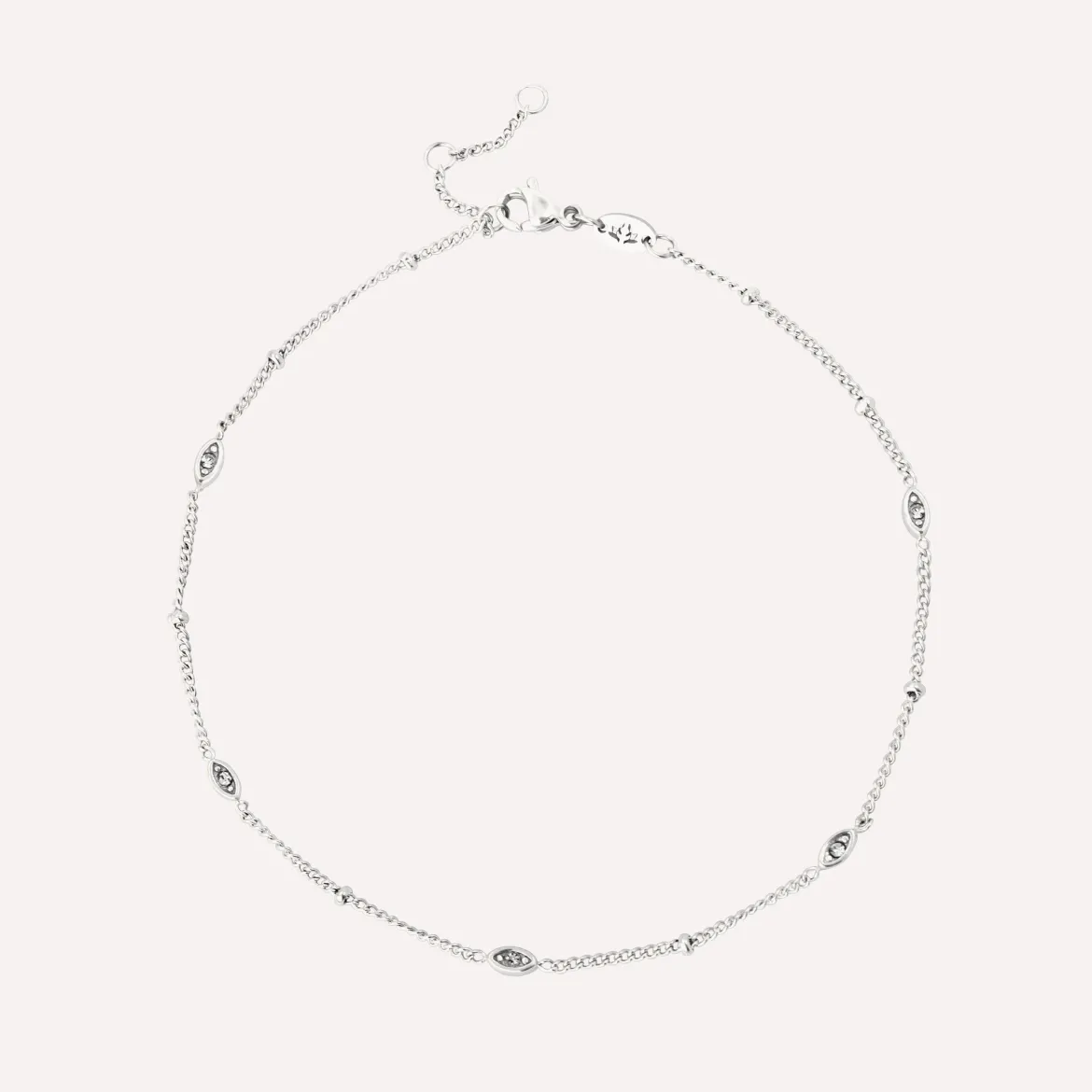 Sparkling Eyes Anklet Silber