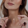 Sparkling Snowflake Necklace Roségold