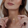 Sparkling Snowflake Necklace Gold