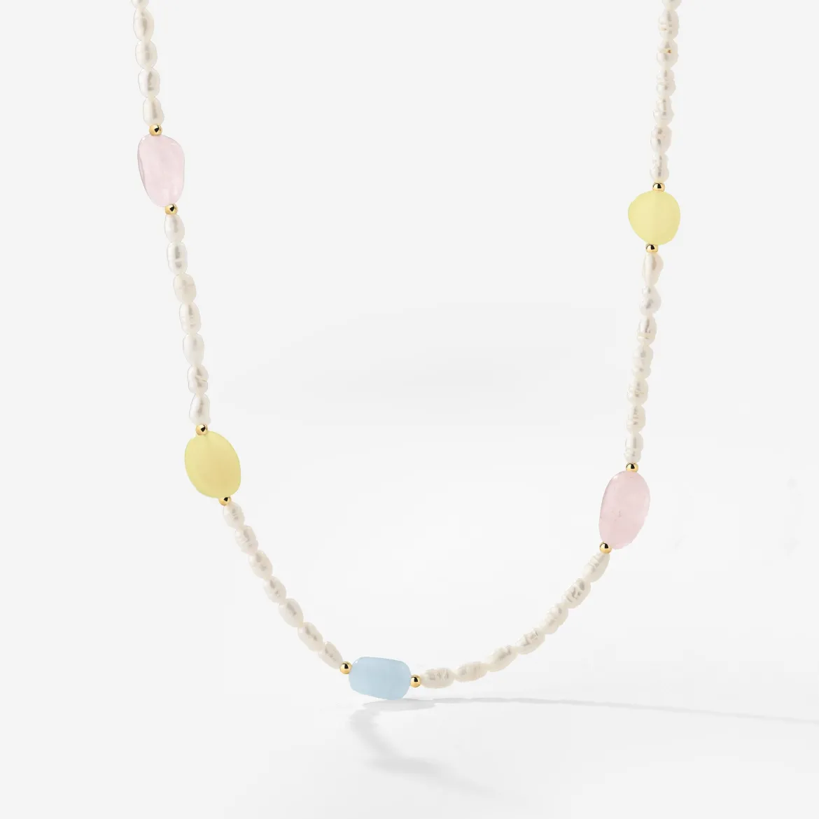 Spring Pastels Necklace Gold