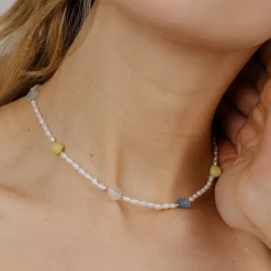 Spring Pastels Necklace Gold