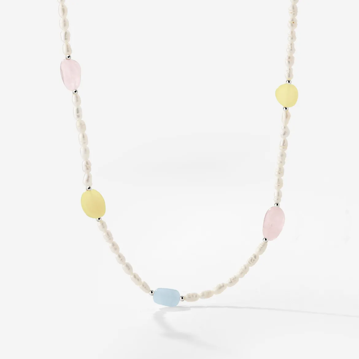 Spring Pastels Necklace Silber