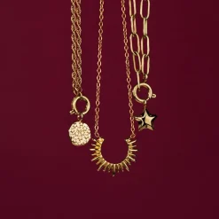 Starry Skies Rope Chain Necklace Set Roségold