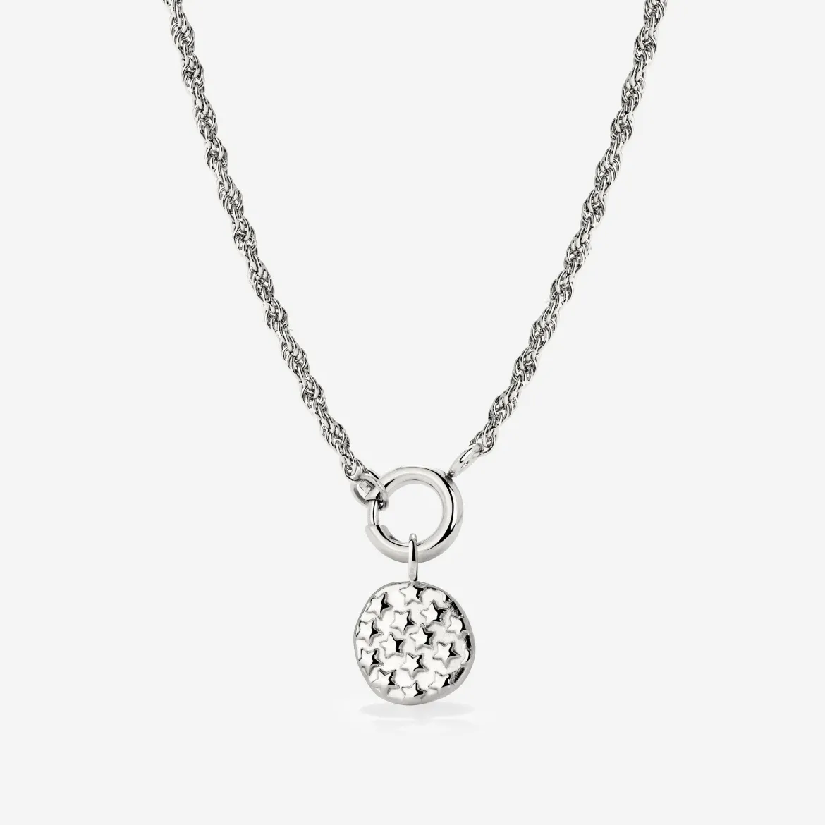 Starry Skies Rope Chain Necklace Set Silber