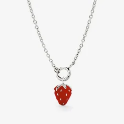 Strawberry Classic Chain Necklace Set Silber