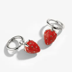 Strawberry Hoop Set Small Silber