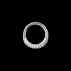Striped Piercing Silber